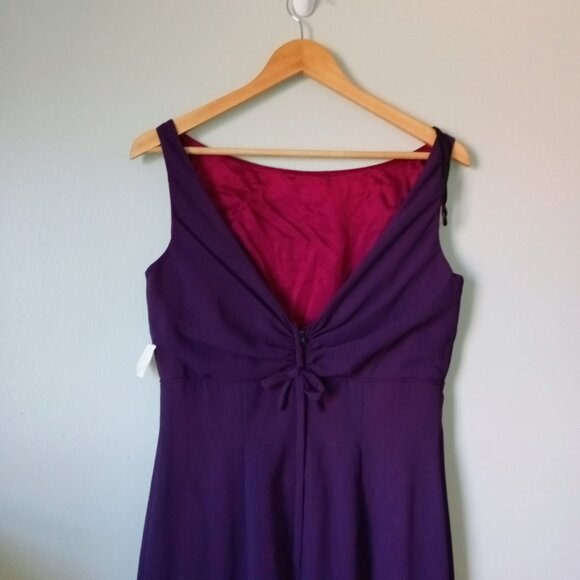 Vintage 1990s Jordan Sleeveless Purple Prom / Formal Dress - Picture 5 of 7